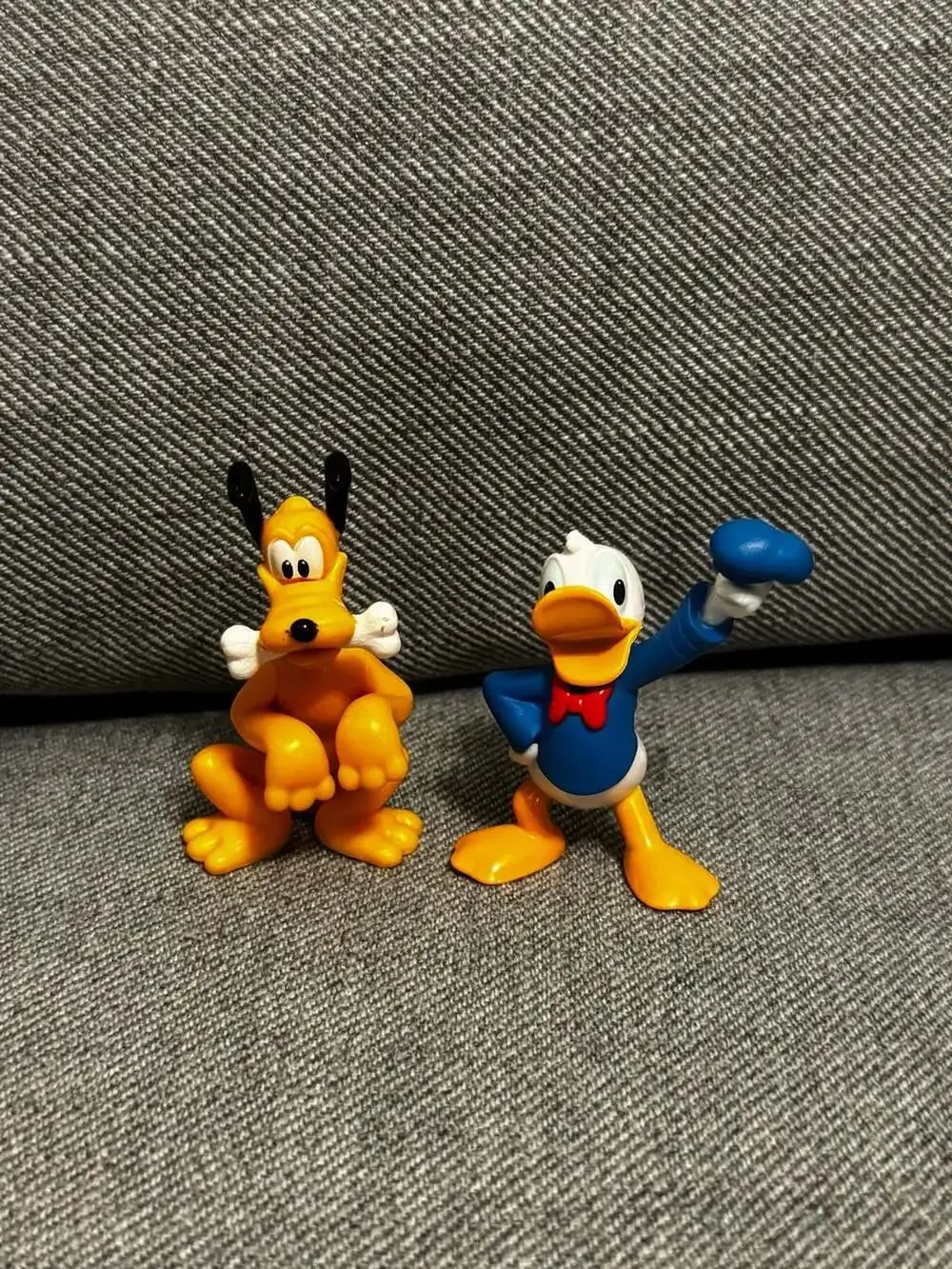 2PC Vintage Disney Mickey Mouse Friends Donald Duck & Pluto Collectible Figures